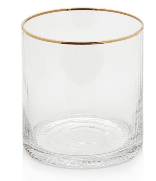 Rocks Glass with Gold Rim