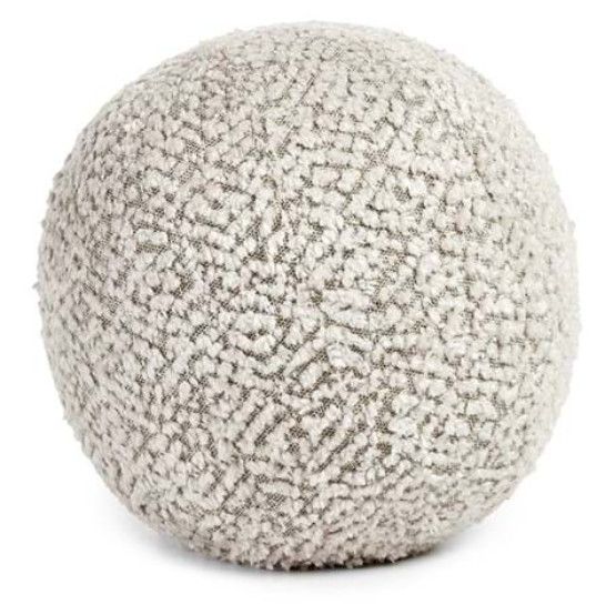 12" Round Ivory Pillow w/ Linen Blend