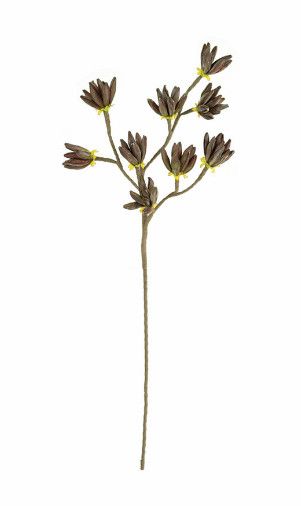 38"H Eggplant Purple Floral Spray