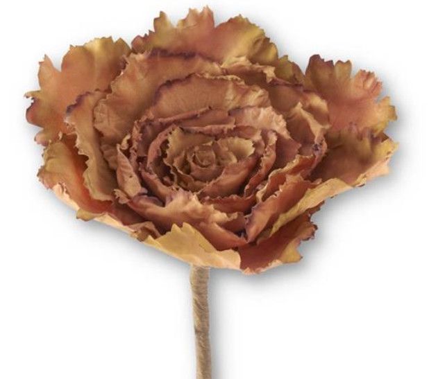 11.5" Brown Faux Cabbage Stem
