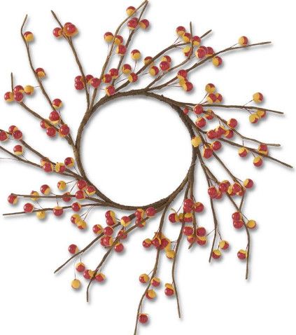 10" Orange and Yellow Candle Ring Holder