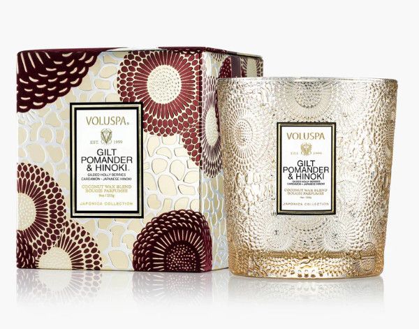 9oz Gilt Pomander & Hinoki Candle