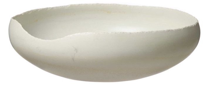 Medium White Sand Porcelain Bowl 12"Dia. x 4"H