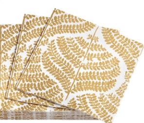 Gold Floral Cocktail Napkins