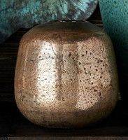8" Handblown Glass Vase w/ Copper Finish