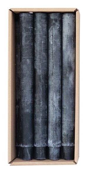 Black Powdered Tapered candles Set of 12