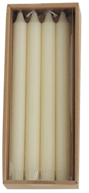 Cream Tapered Candle Sticks Set of 12