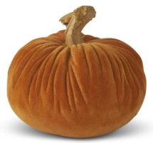 2.75" Velvet Orange Resin Pumpkin