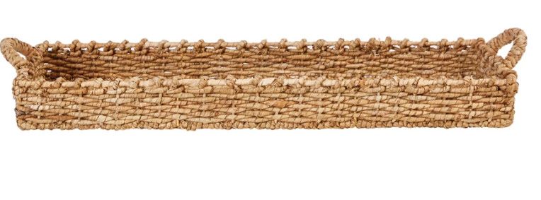 Rectangular Natural Woven Tray 30"L x 13"W x 6"H