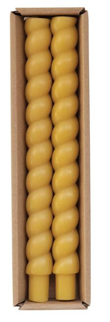 10" Mustard Yellow Tapered Candle Sticks