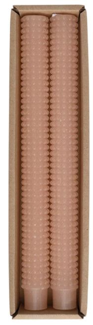 10" Blush Tapered Candle Sticks
