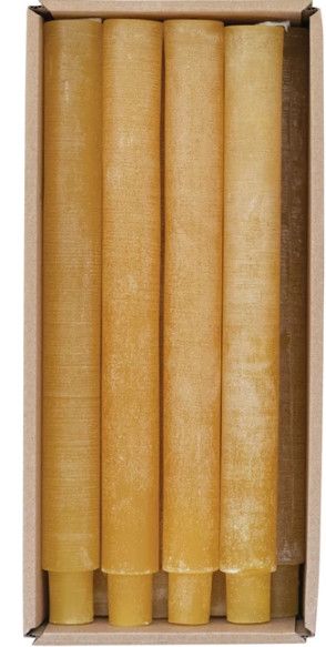 Mustard Yellow Tapered Candle Sticks Set of 12