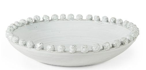 Ivory Glazed Bowl 16"Dia.