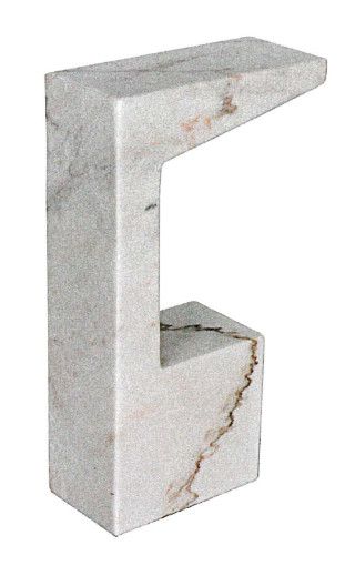 Ivory Marble Side Table 17.5”W x 8”D x 30”H