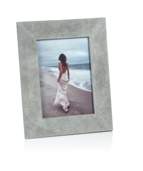 5x7 Gray Suede Picture Frame
