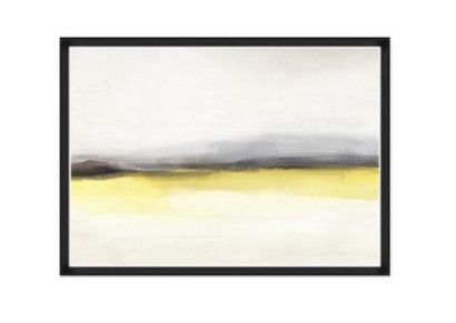 Artist Enhanced Abstract Giclee in Black Glass Frame II 24"W x 17"H