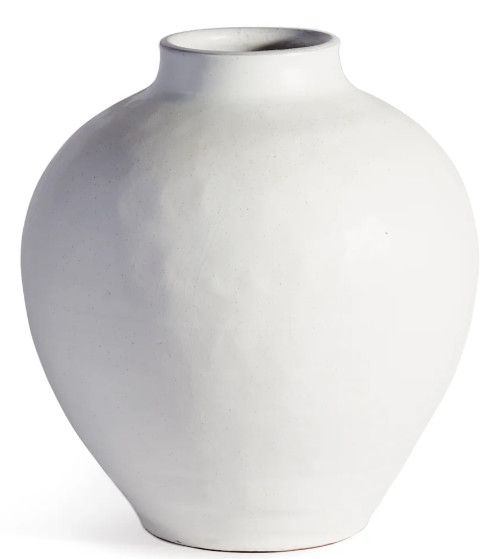 White Handcrafted Vase 17.75"Dia. x 19.5"H