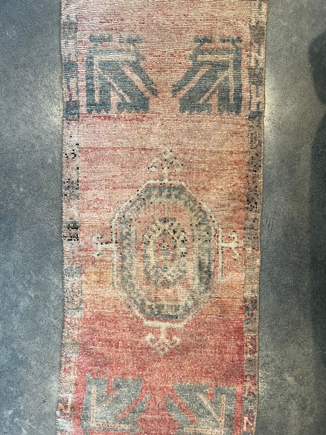 44"L  x 17.5"W Vintage Rug 6