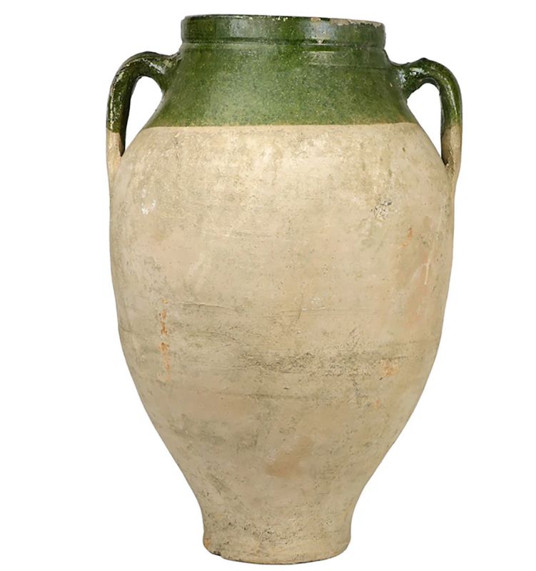 Large Vintage Olive Jar 14"Dia. x 21"H