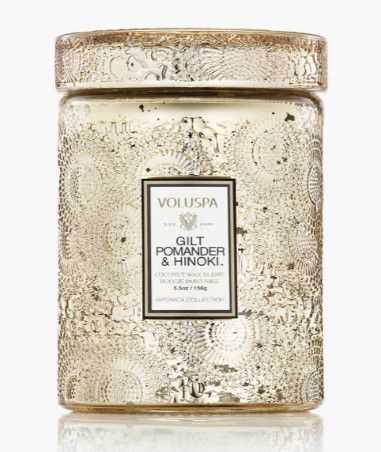 5.5oz Gilt Pomander & Hinoki Candle