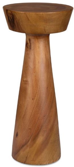 Wood Drink Table w/ Tapered Base 11"Dia. x 25"H