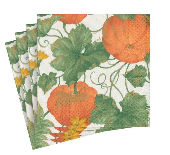 Orange Pumpkin Cocktail Napkins