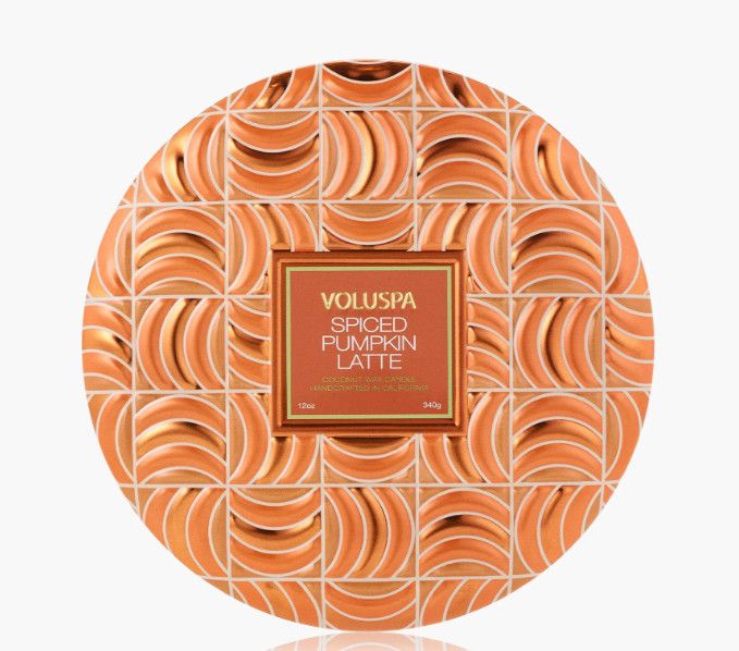 Three Wick Spiced Pumpkin Latte Tin Candle