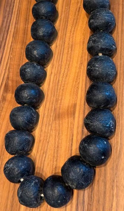 Large Hand-Crafted Black Sea Glass Beads