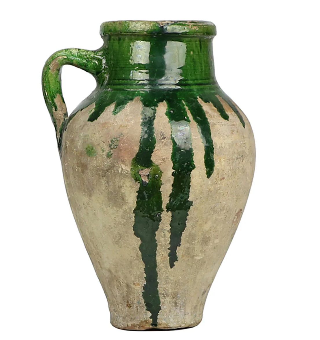 Small Vintage Olive Jar 7"Dia. x 11"H