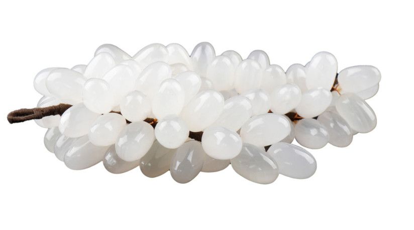 White Stone Grapes 8"L x 2"H