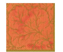 Coral Gilded Cocktail Napkins