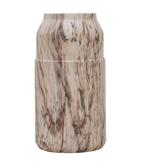 Marble Look Ceramic Vase 7.5"Dia. x 14"H