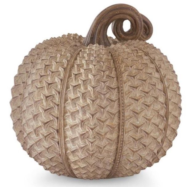 11.5" Neutral Resin Pumpkin