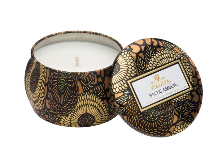 Mini Baltic Amber Tin Candle