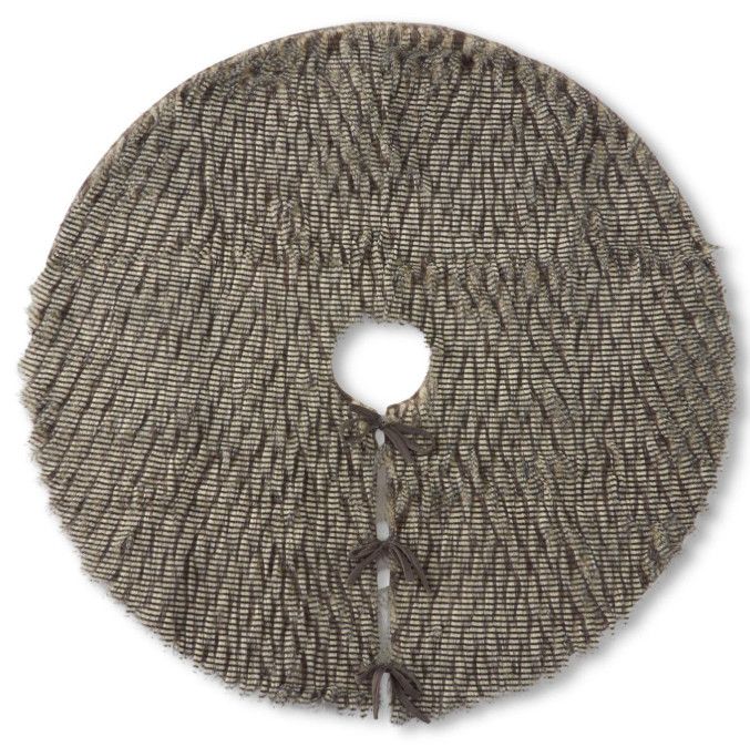 Faux Fur Tree Skirt 50"Dia. x 0.5"H