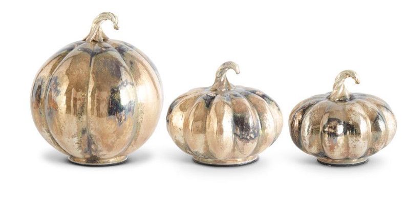 Small Copper Glass Pumpkin