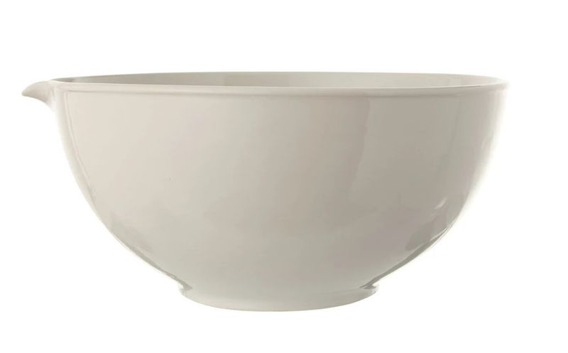 White Batter Bowl 16"L x 15"W x 7"H