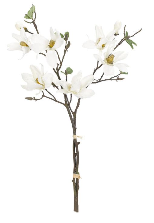 Faux White Magnolia  29"H