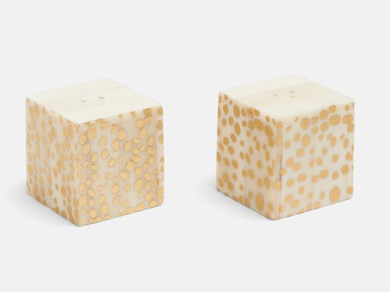 Gold Bone Salt & Pepper Shaker Set