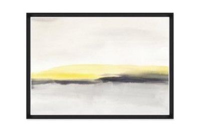 Artist Enhanced Abstract Giclee in Black Glass Frame I 24"W x 17"H