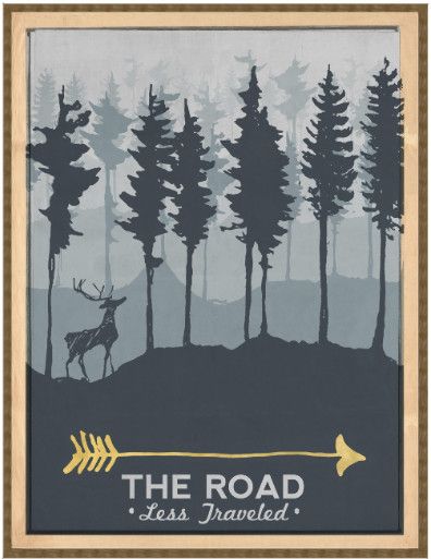 Forest Giclee w/ Hand-Applied Leafing in Rustic Frame 33"W x 43"H