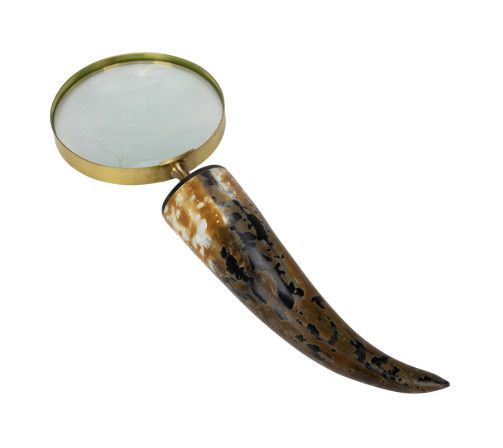 Bone & Brass Magnifying Glass 13.5"L x 6"W x 2"H