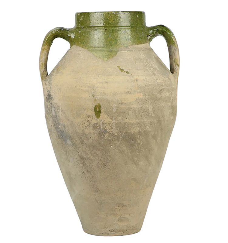 Medium Vintage Olive Jar 11"Dia. x 17"H