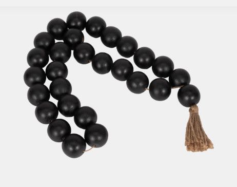Black Wood Beads