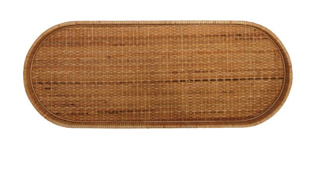 Medium Natural Rattan Tray 25.5”W x 10.25”D x 1.5”H