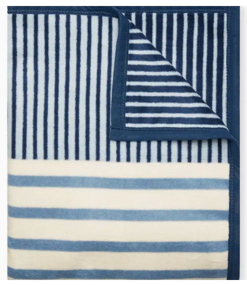 Blue Striped Throw 60" x 80"