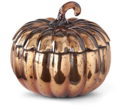Glass Pumpkin Candle