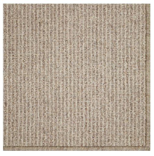 100% Wool Tufted Neutral Textural Rug w/ Serged Edge 2' x 3'