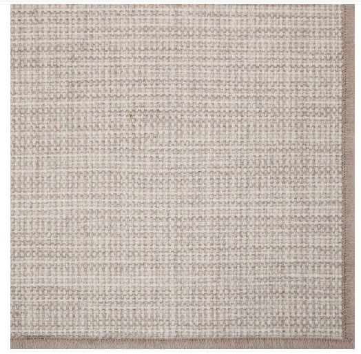 100% Wool Hand-Loomed Neutral Rug w/ Serged Edge 2' x 3'