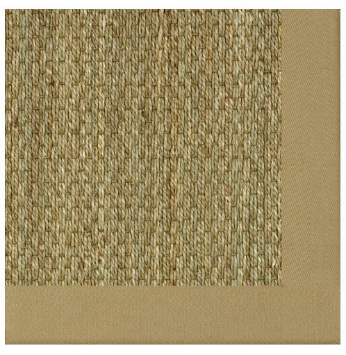 100% Seagrass Woven Textural Rug w/ Cotton Border 2' x 3'